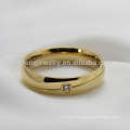 New design crystal gold ring for women,plain engagement ring jewelry